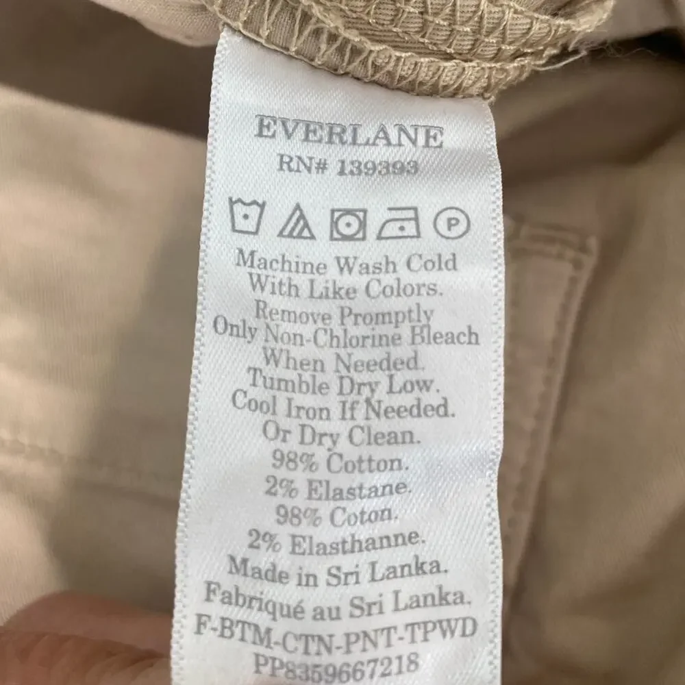 Everlane The easy pant khaki pant size 4